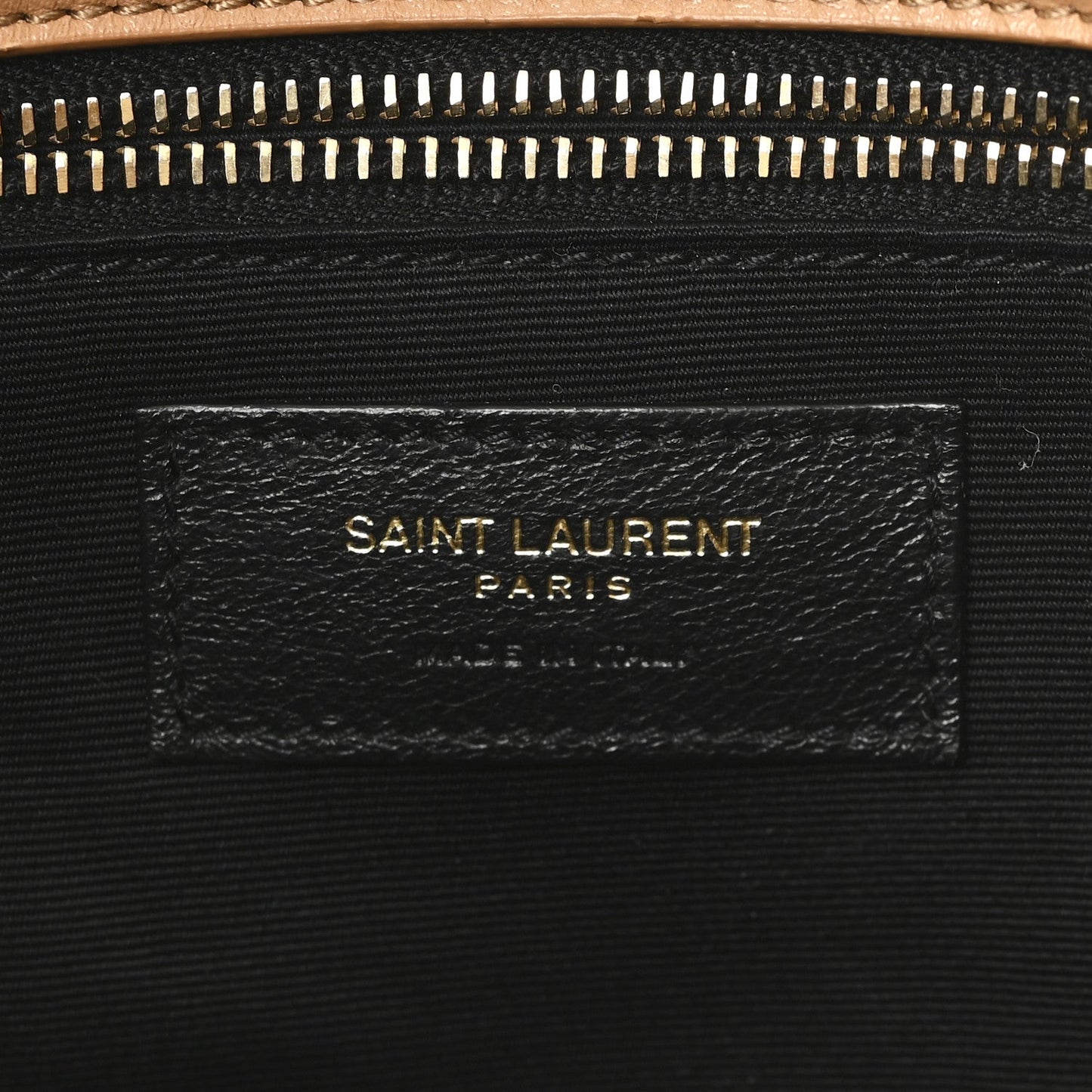 SAINT LAURENT Shearling Shoulder Bag Natural