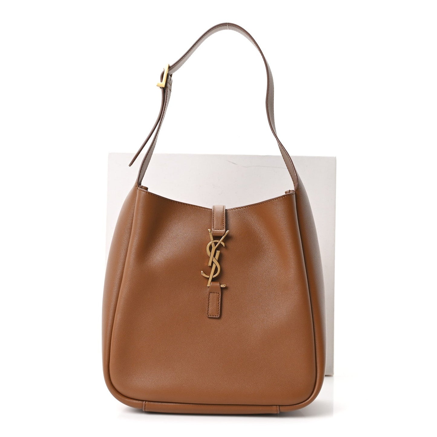 Saint Laurent Smooth Calfskin Small Le 5 À 7 Soft Hobo Bag Fox