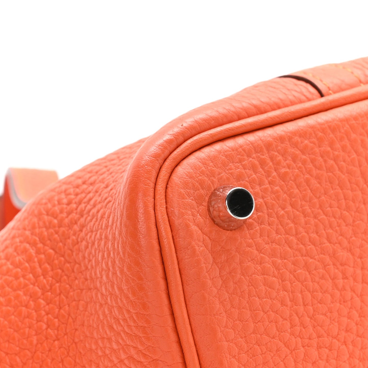 Taurillon Clemence Picotin Lock 18 PM Orange Poppy Handbag