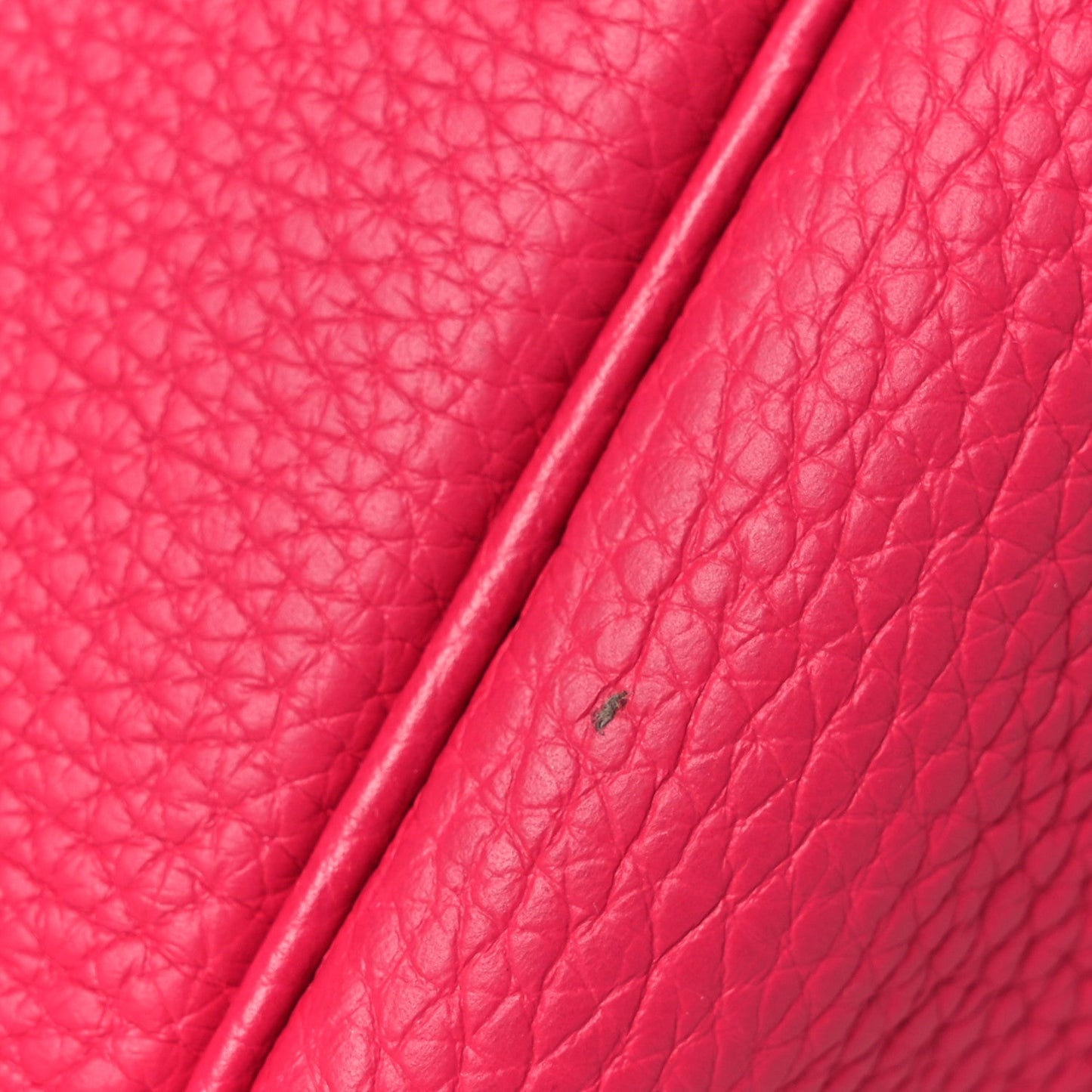 Picotin Lock 18 PM Bucket Tote Textured Calfskin Rose Mexico