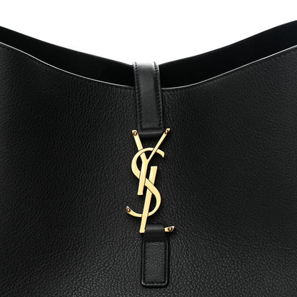 Saint Laurent Supple Calfskin Large Le 5 A 7 Soft Hobo Black