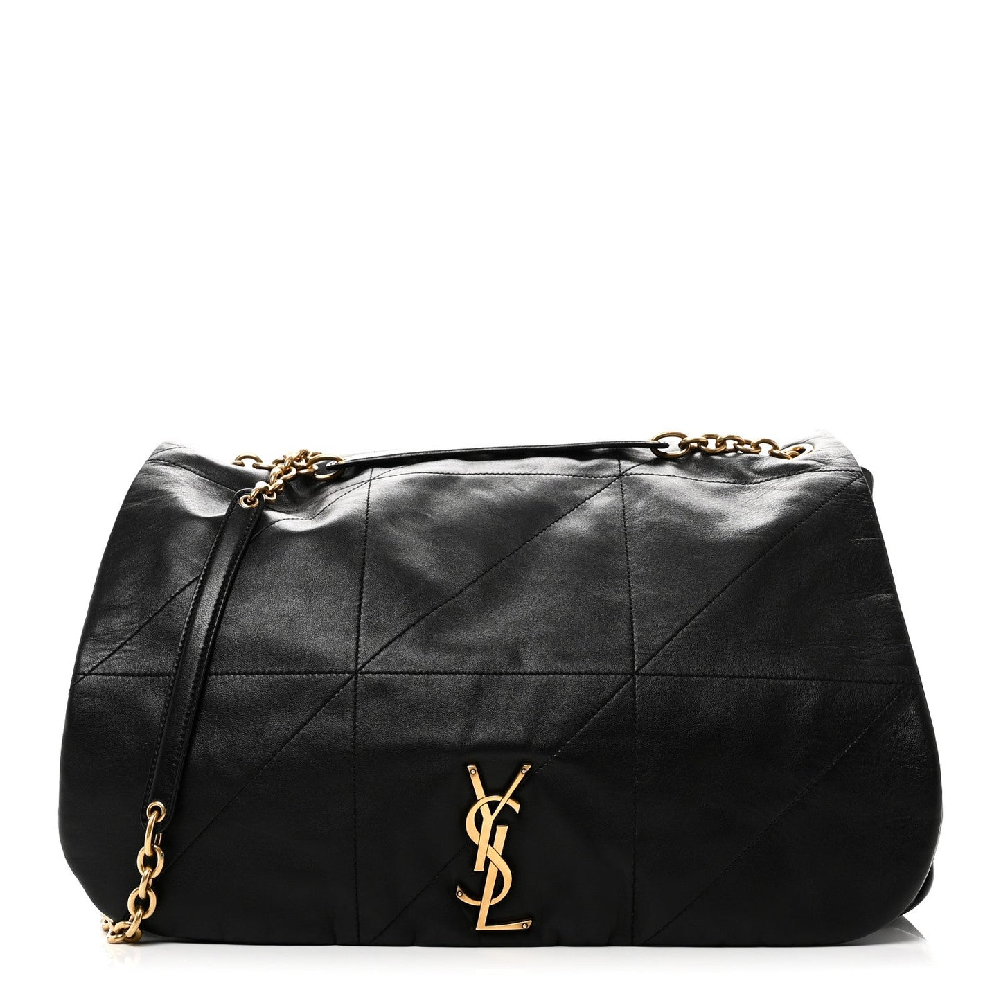 Saint Laurent Lambskin Matelasse Monogram Large Jamie 4.3 Shoulder Bag Black