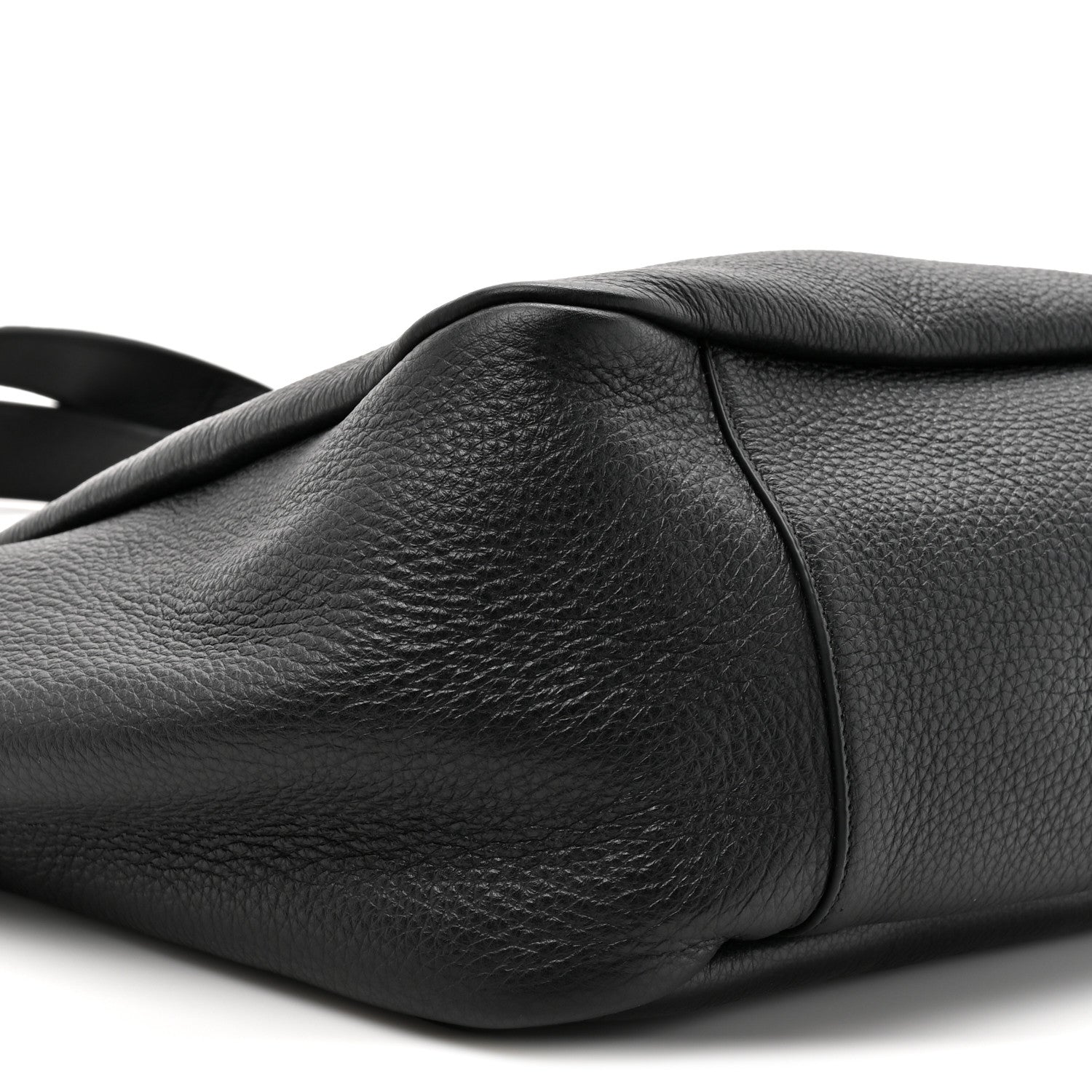 Saint Laurent Grained Deerskin Bea Tote Black