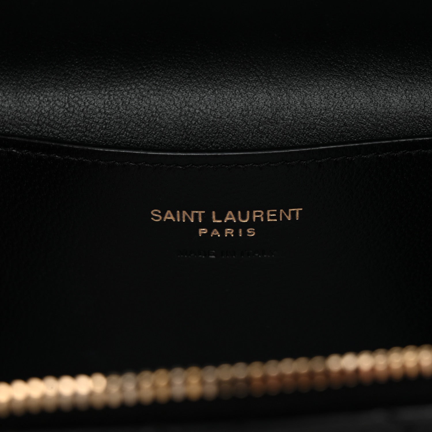 Saint Laurent Lambskin Quilted Mini Gaby Vanity Case Black