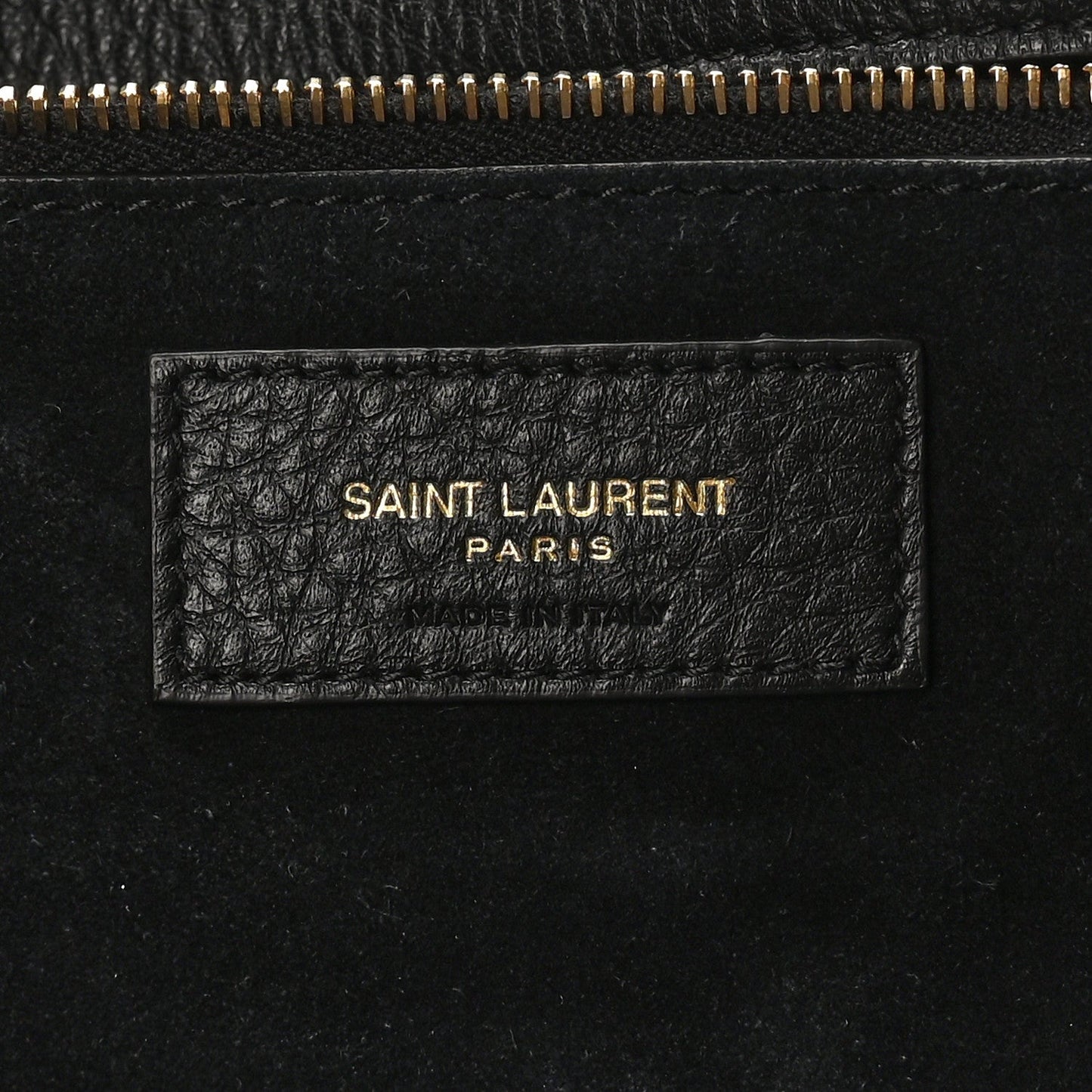 SAINT LAURENT Grained Deerskin Bea Tote Black