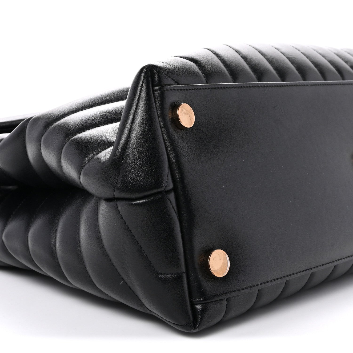 Saint Laurent Calfskin Y Quilted Monogram Large Loulou Chain Satchel Black
