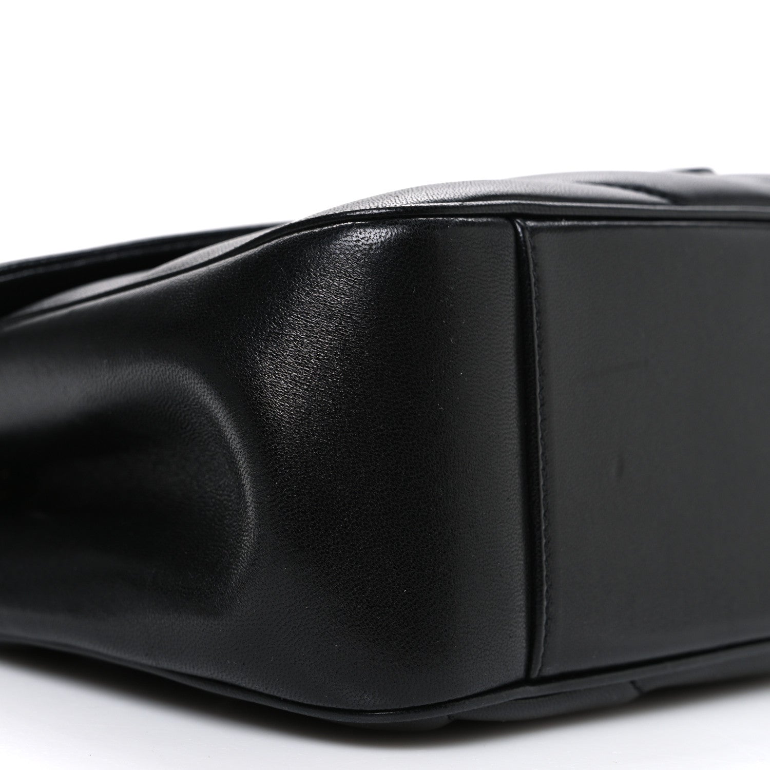 Saint Laurent Lambskin Chevron Quilted Medium Loulou Shoulder Bag Black