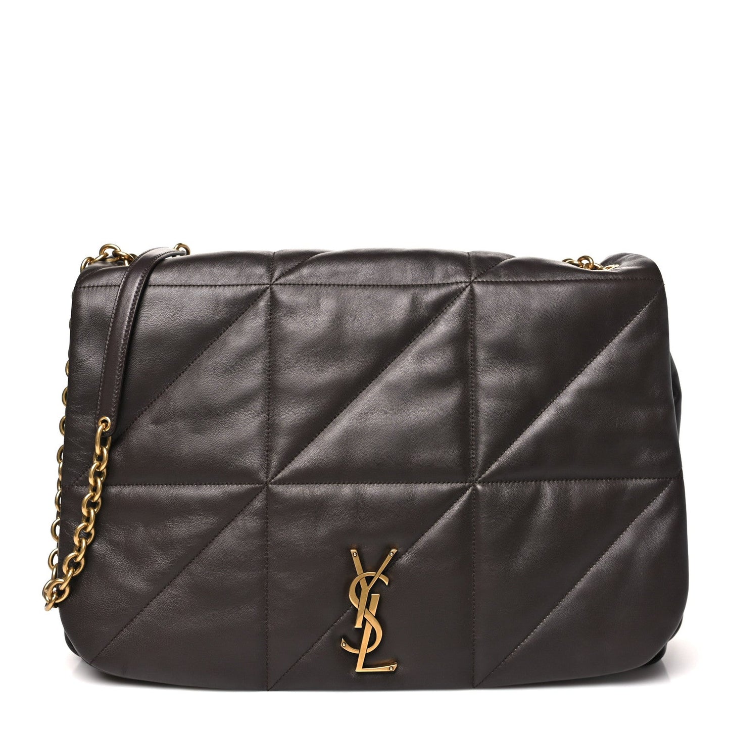 Saint Laurent Lambskin Matelasse Large Jamie 4.3 Shoulder Bag Dark Sweet Chocolate