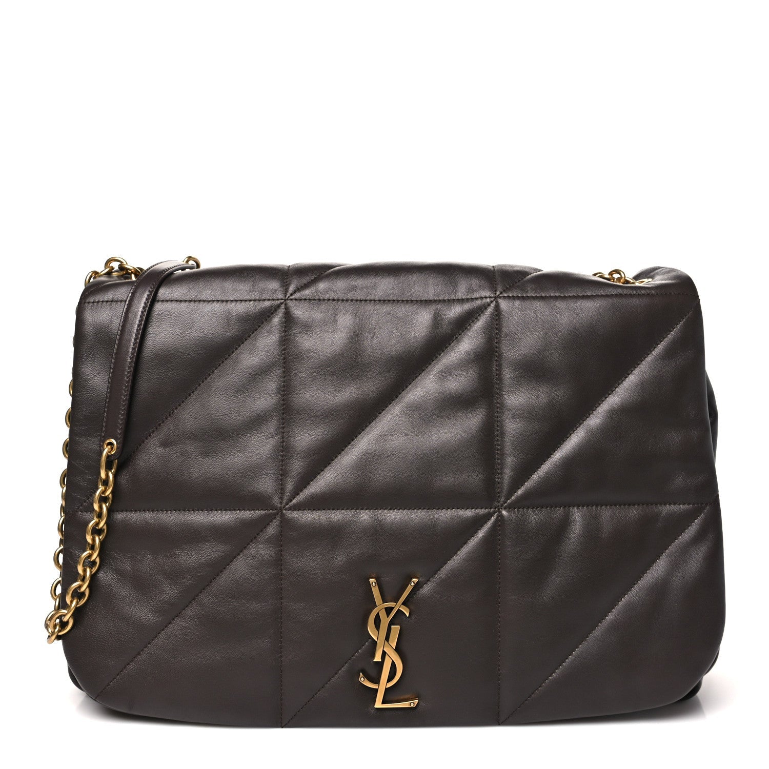 Saint Laurent Lambskin Matelasse Large Jamie 4.3 Shoulder Bag Dark Sweet Chocolate