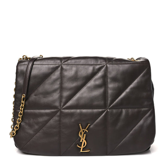 Saint Laurent Lambskin Matelasse Large Jamie 4.3 Shoulder Bag Dark Sweet Chocolate