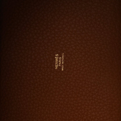 Taurillon Clemence Picotin Lock 18 PM Bucket Bag Gold