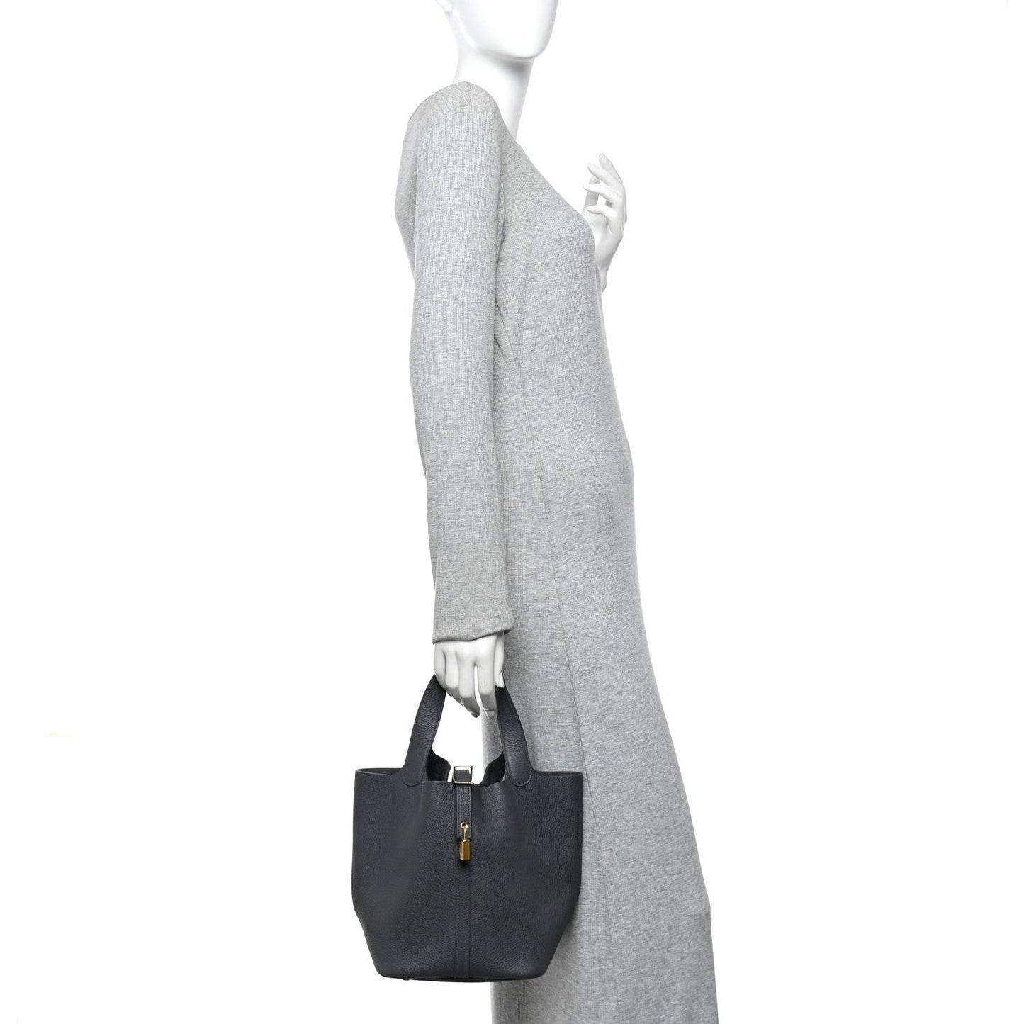 Taurillon Clemence Picotin Lock 22 MM Tote Ardoise