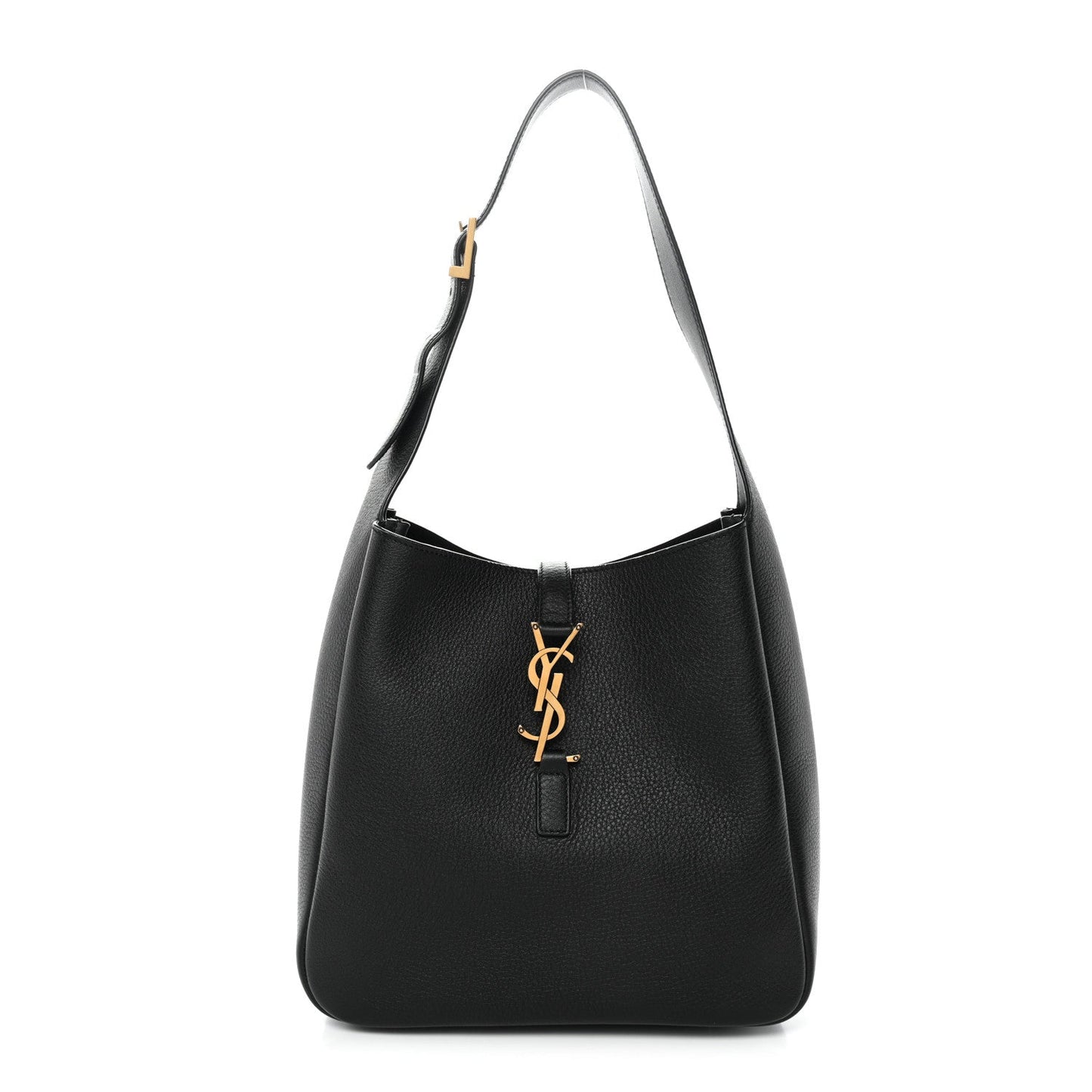 Saint Laurent Supple Calfskin Small Le 5 A 7 Soft Hobo Black