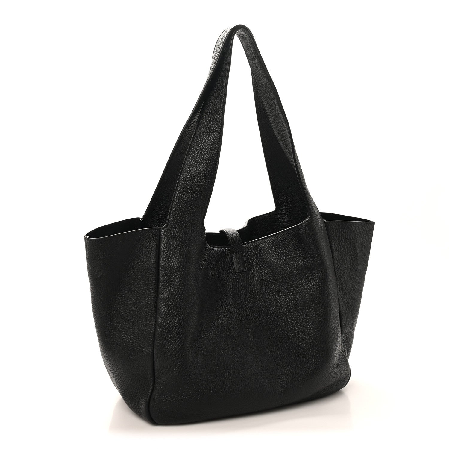 SAINT LAURENT Grained Deerskin Bea Tote Black