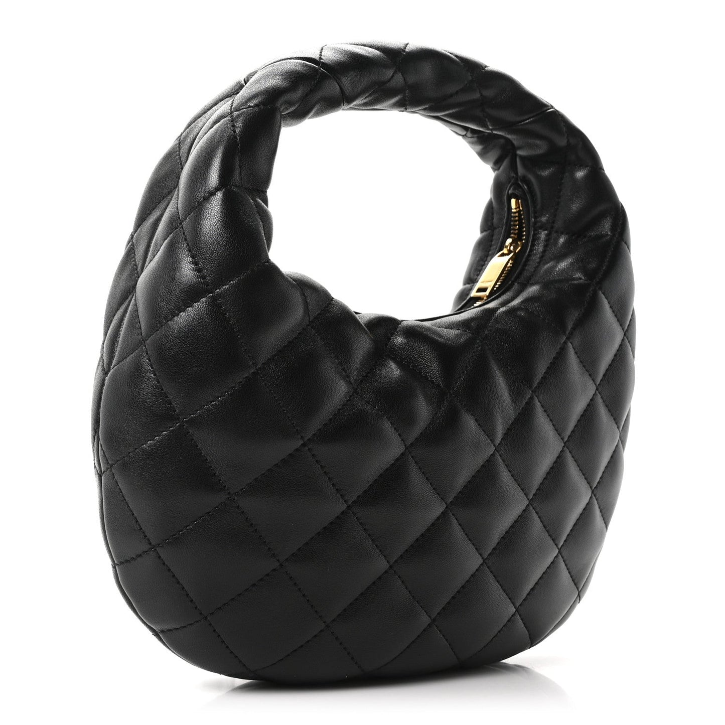 Saint Laurent Lambskin Quilted Icarino Bag Black