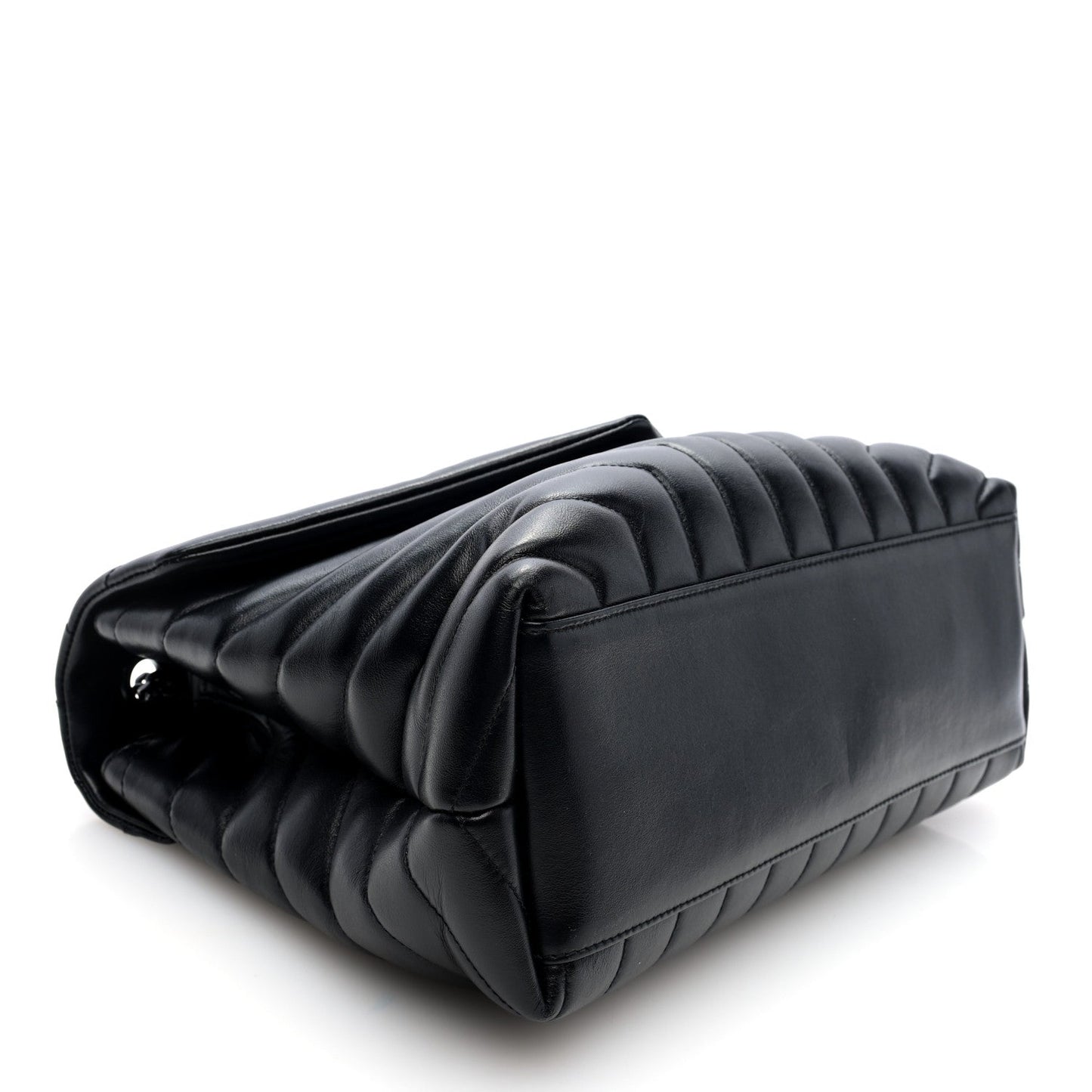 Saint Laurent Loulou Quilted Calfskin Chain Satchel Medium Black