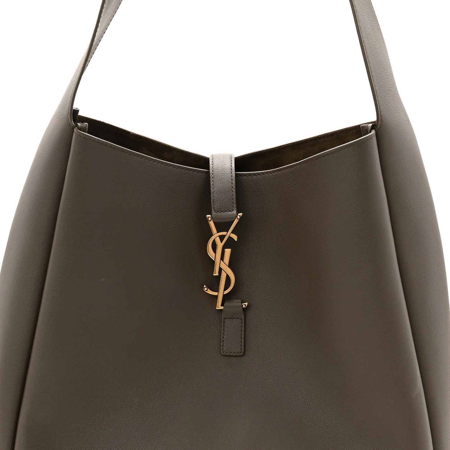Saint Laurent Smooth Calfskin Large Le 5 A 7 Soft Hobo Light Musk