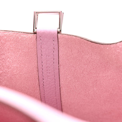 Taurillon Clemence Picotin Lock 18 PM Handbag in Rose Sakura