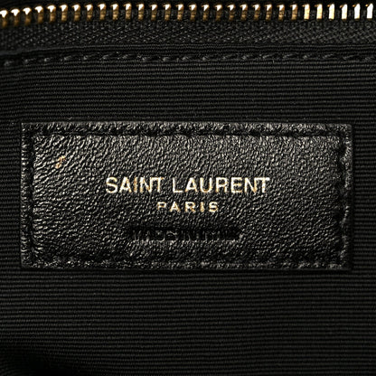 Saint Laurent Grained Lambskin Monogram Large Niki Chain Satchel Dark Cork