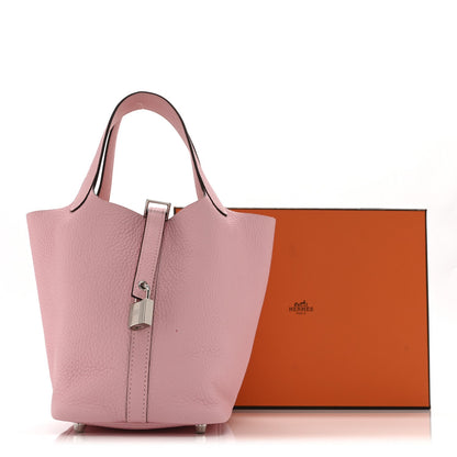 Taurillon Clemence Picotin Lock 18 PM Bag Mauve Sylvestre