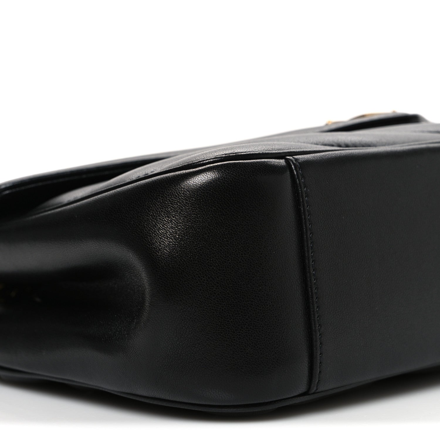 Saint Laurent Lambskin Chevron Quilted Medium Loulou Black