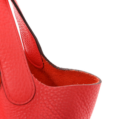Picotin Lock 18 PM Tote Bag Clemence Calfskin Leather Rose Jaipur