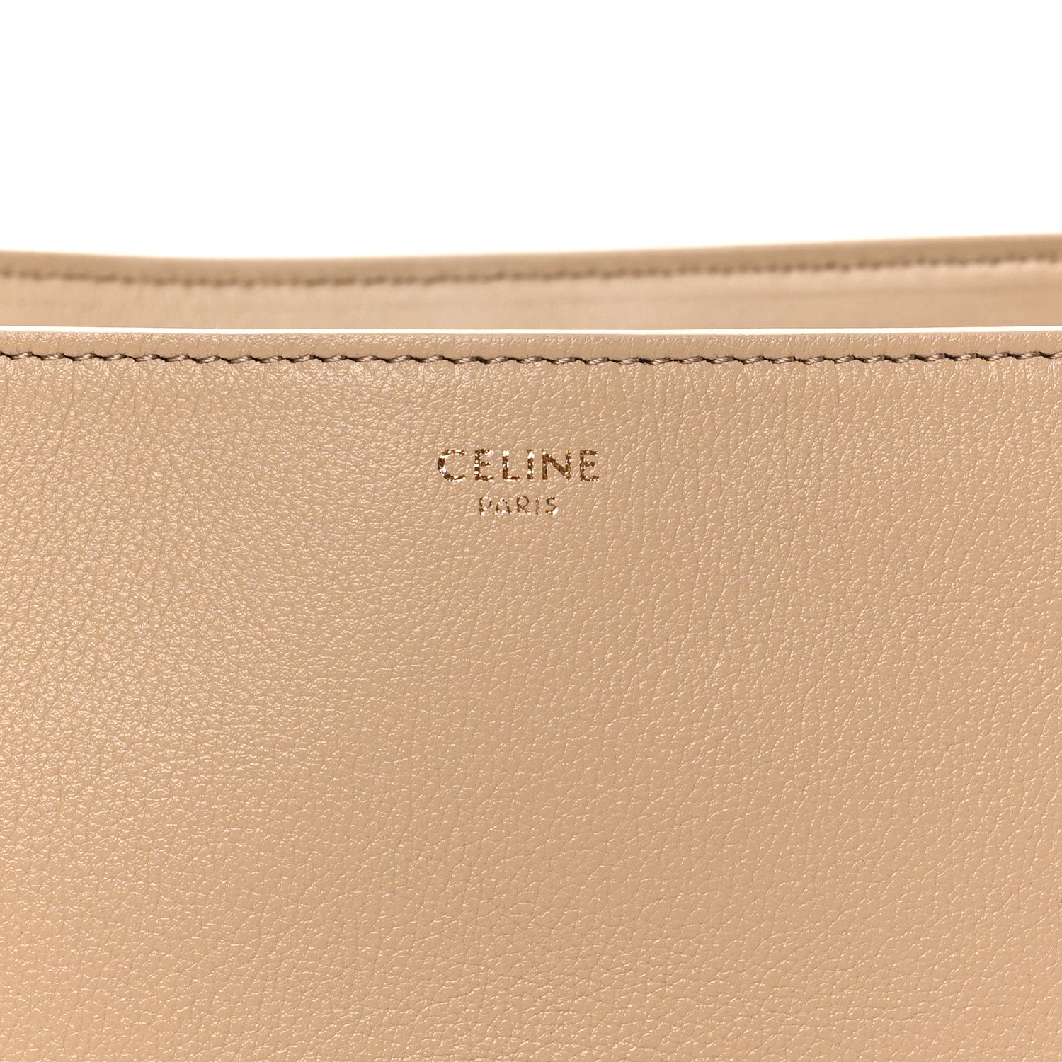 Beige grained calfskin interior with CELINE PARIS stamp