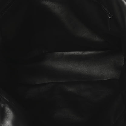 SAINT LAURENT Lambskin Wide Puffer Tote Black
