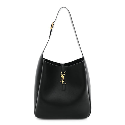 Saint Laurent Supple Calfskin Large Le 5 A 7 Soft Hobo Black