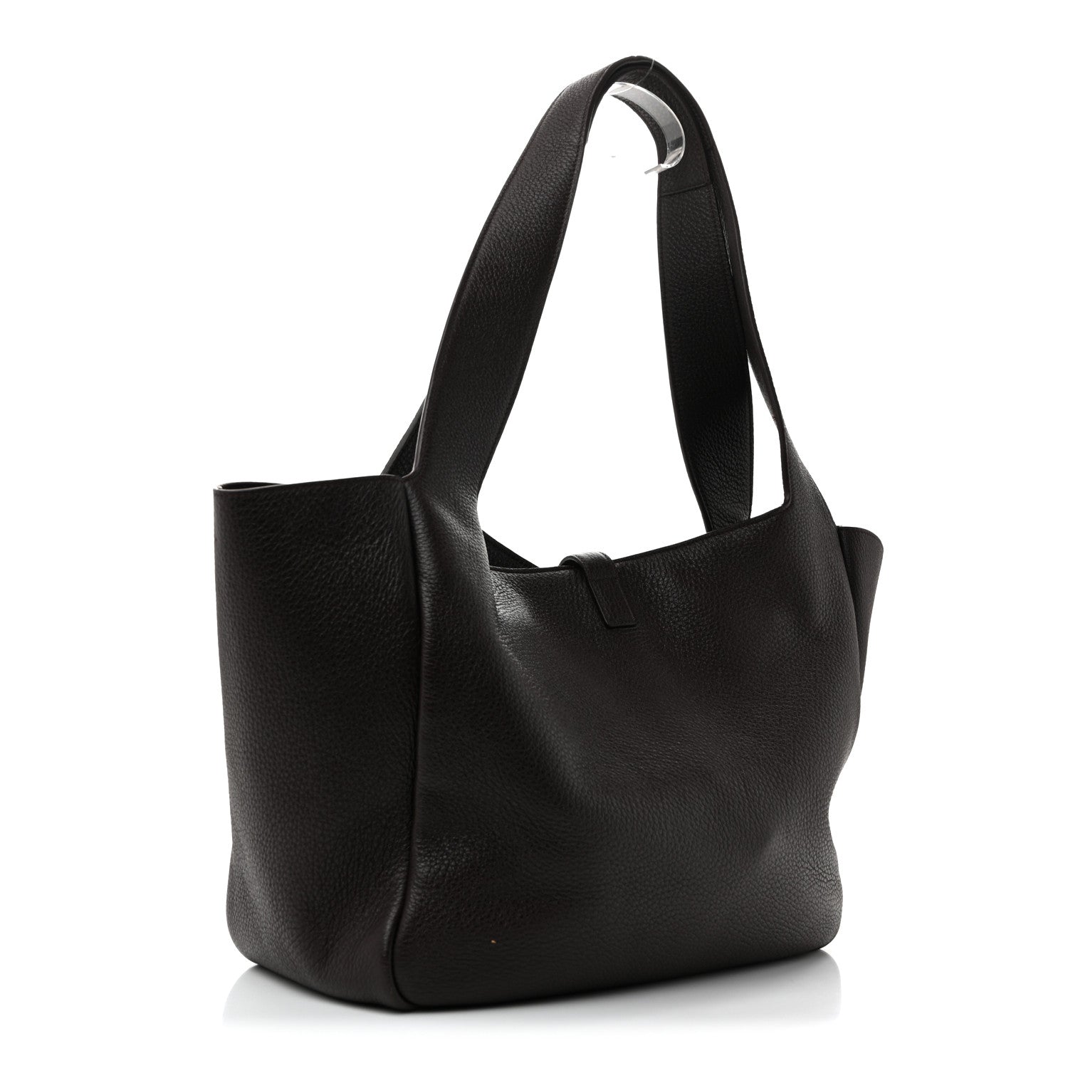 Saint Laurent Grained Deerskin Bea Tote Sweet Chocolate