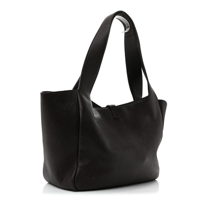 Saint Laurent Grained Deerskin Bea Tote Sweet Chocolate