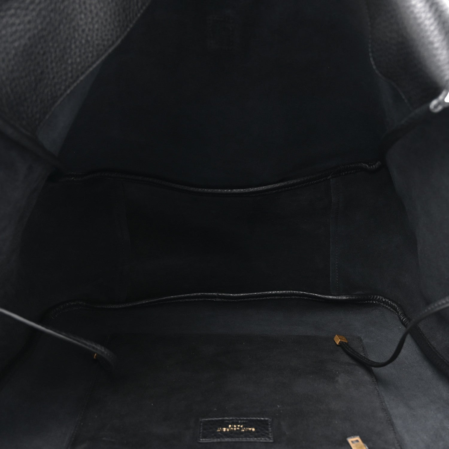 Saint Laurent Grained Deerskin Bea Tote Black