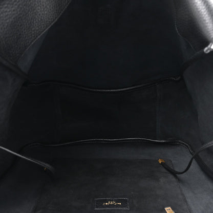 Saint Laurent Grained Deerskin Bea Tote Black