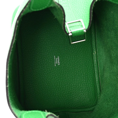 Picotin Lock 18 PM Tote Taurillon Clemence Leather Bambou