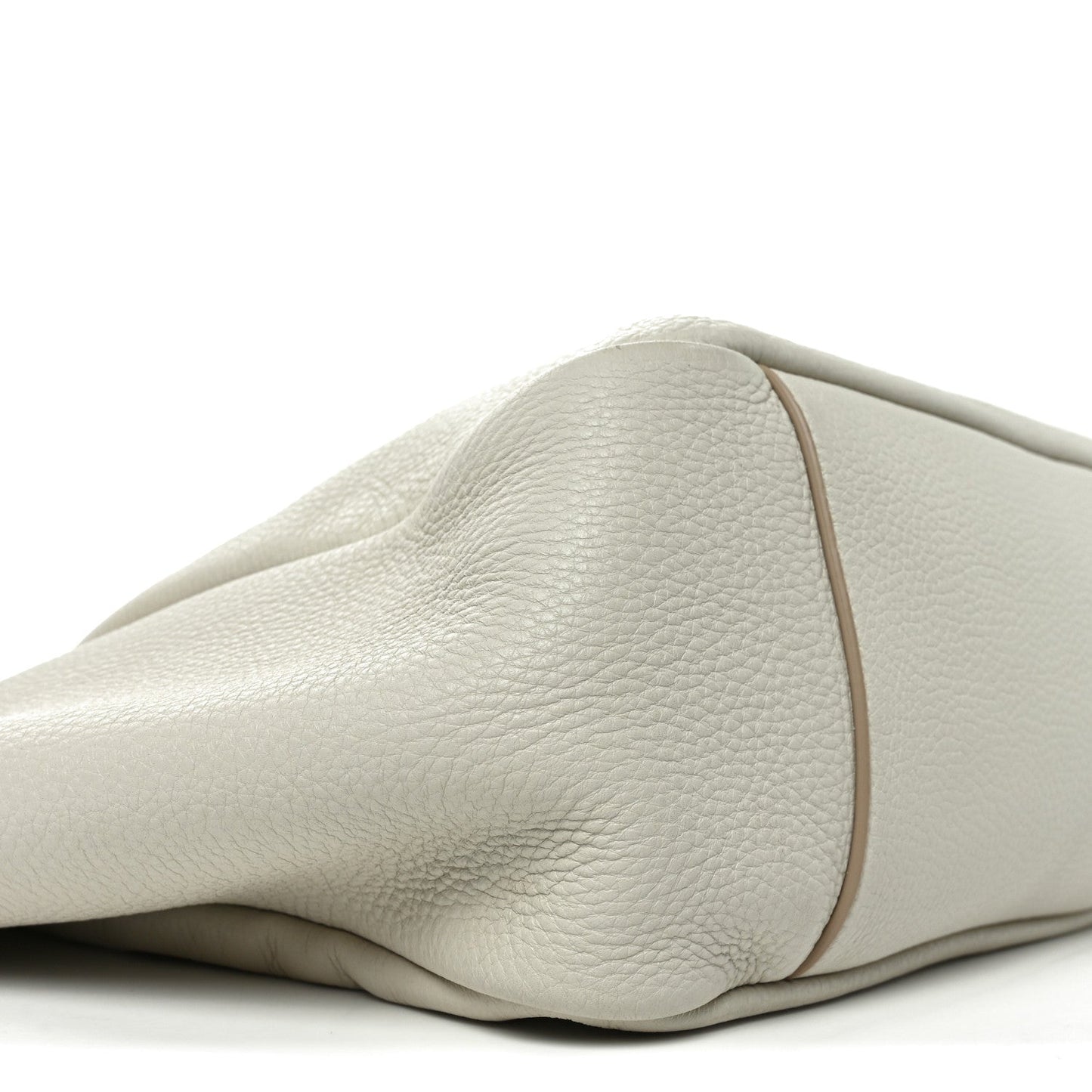 Saint Laurent Grained Deerskin Bea Tote Blanc Vintage