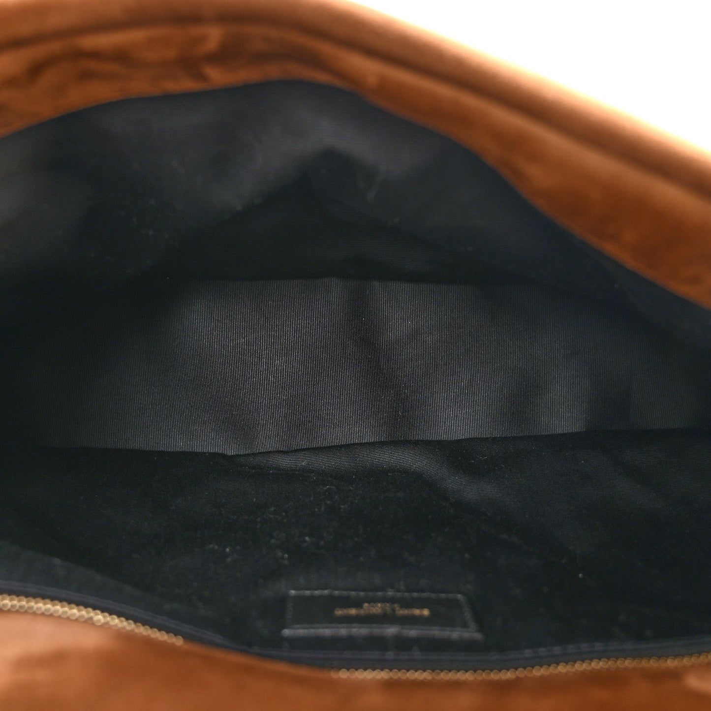 Saint Laurent Large Calypso Suede Shoulder Bag Caramel Cognac