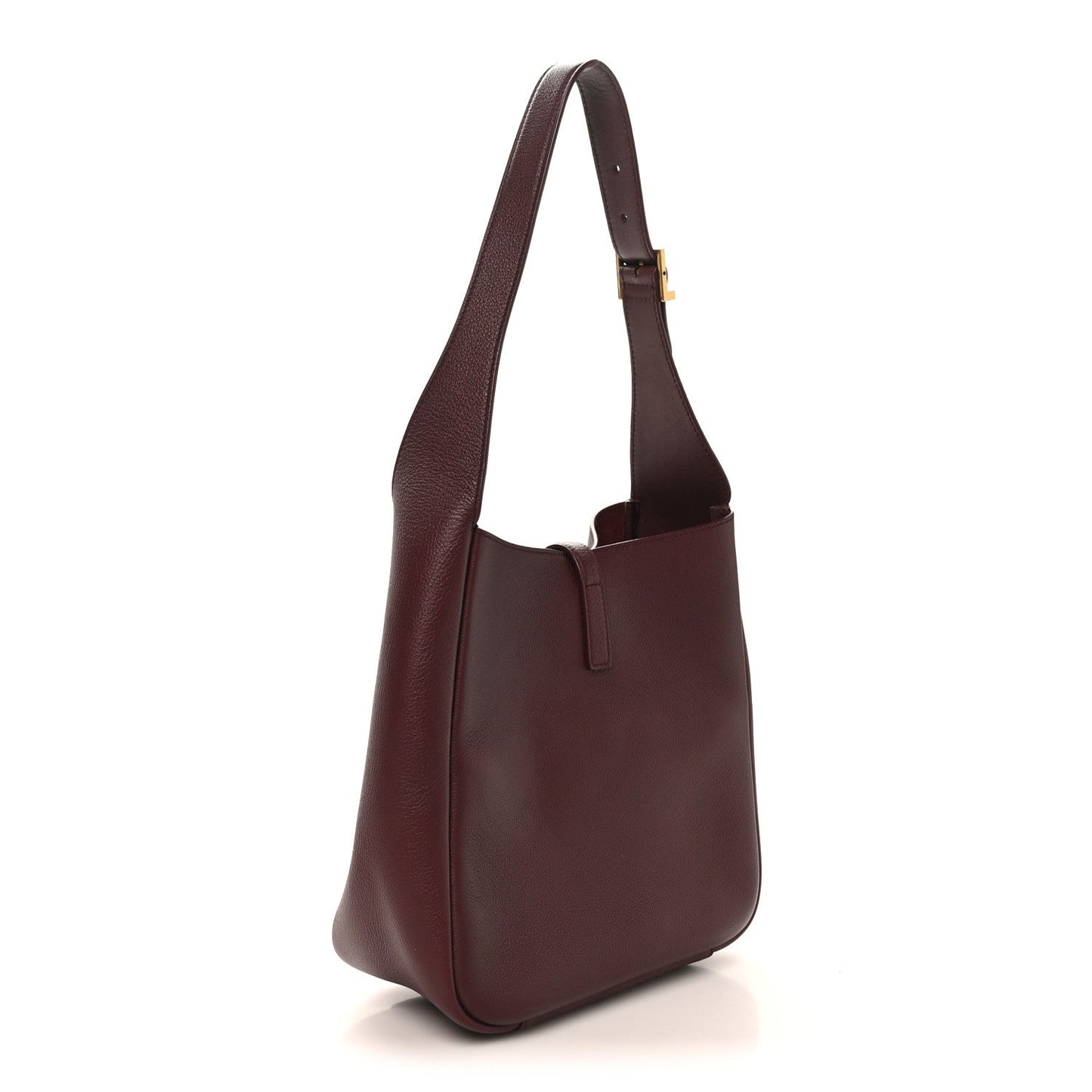 Saint Laurent Smooth Calfskin Small Le 5 A 7 Soft Hobo Rouge Legion