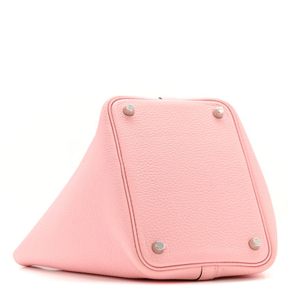 Taurillon Clemence Picotin Lock 18 PM Handbag Rose Sakura