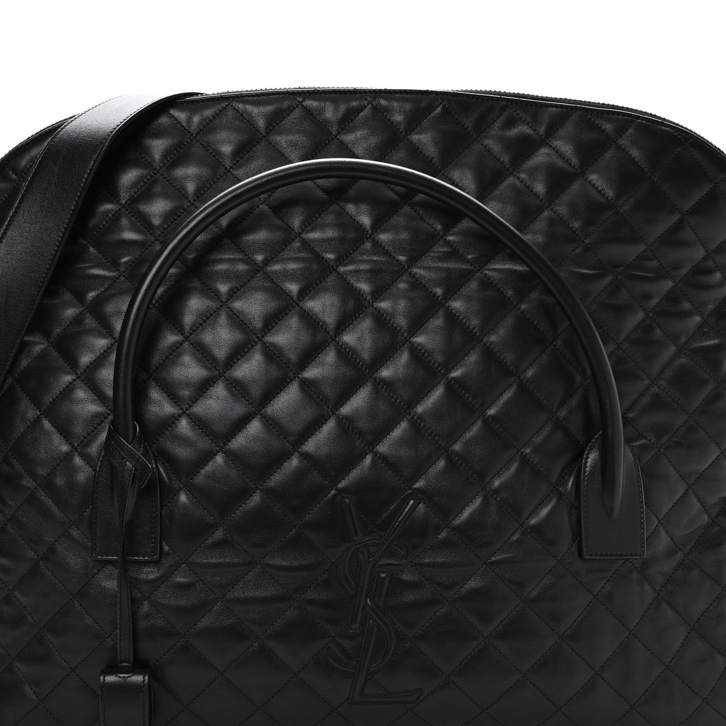 Saint Laurent Calfskin Quilted ES Giant Travel Bag Black