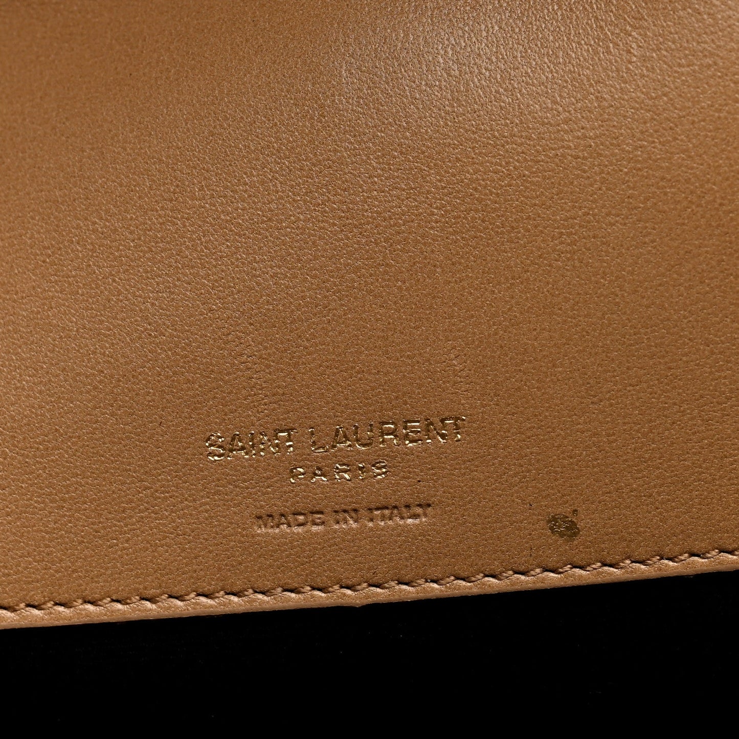 Saint Laurent Lambskin Chevron Quilted Large Loulou Bag Natural Tan