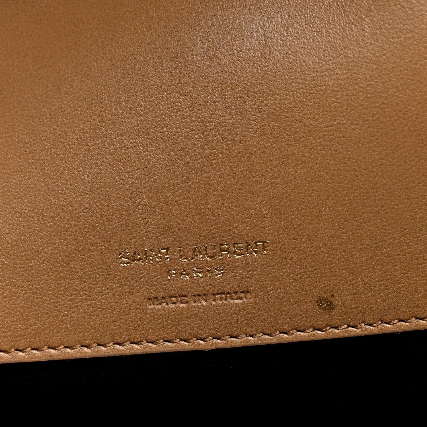 Saint Laurent Lambskin Chevron Quilted Large Loulou Bag Natural Tan