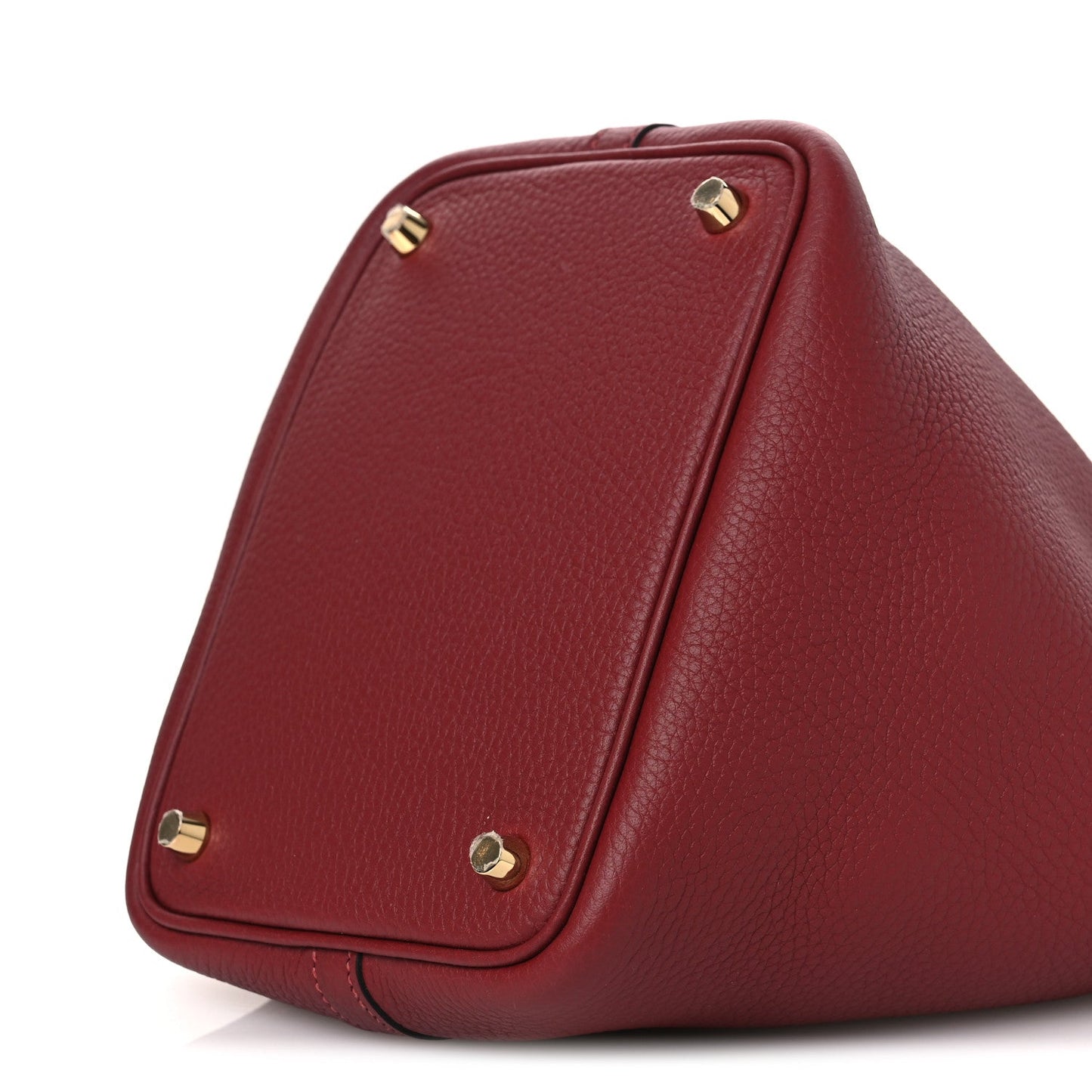 Taurillon Clemence Picotin Lock 18 PM Grained Calfskin Leather Tote Rouge H