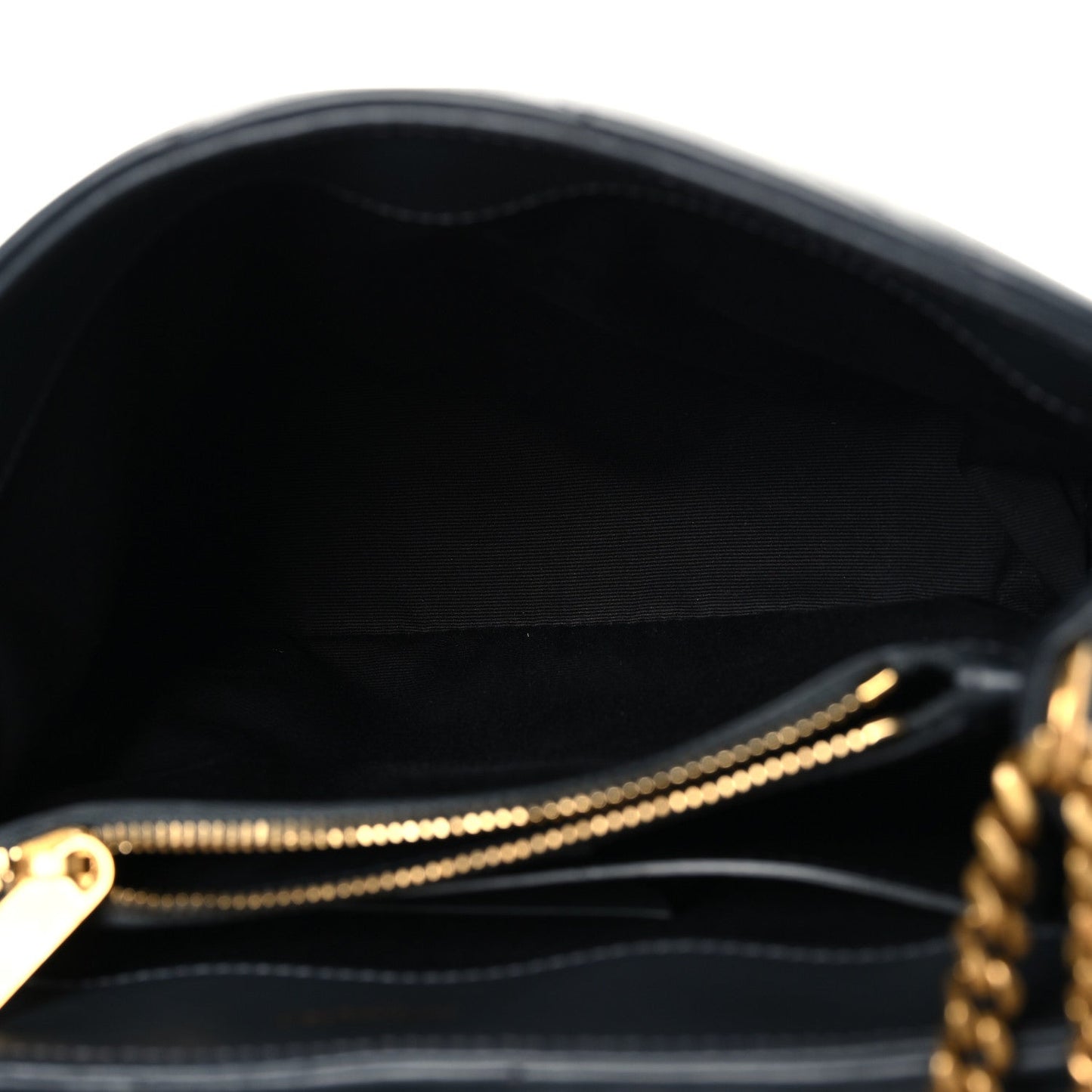 SAINT Laurent Calfskin Y Quilted Monogram Small Loulou Chain Satchel Dark Smog