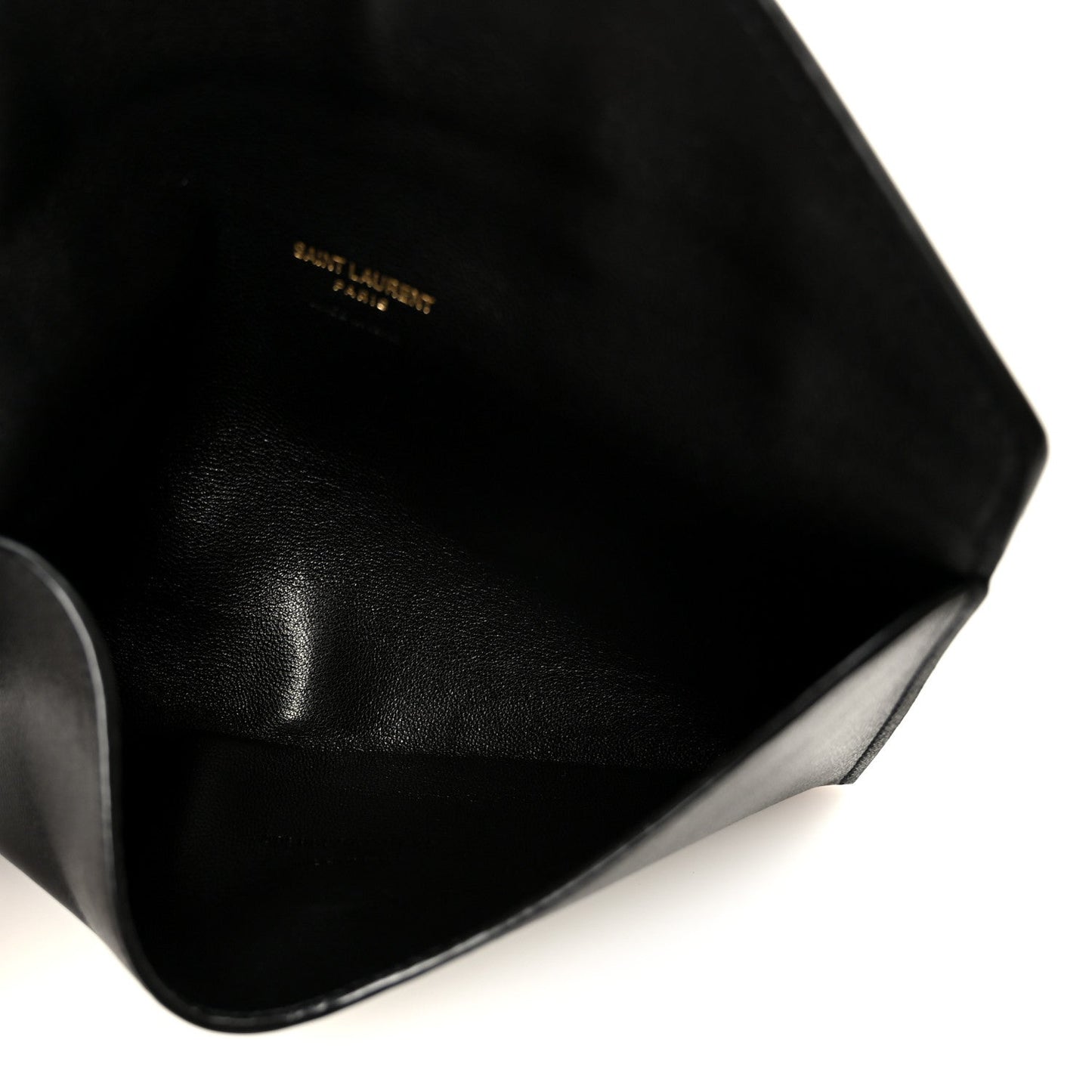 Saint Laurent Lambskin Chevron Quilted Large LouLou Shoulder Bag Black