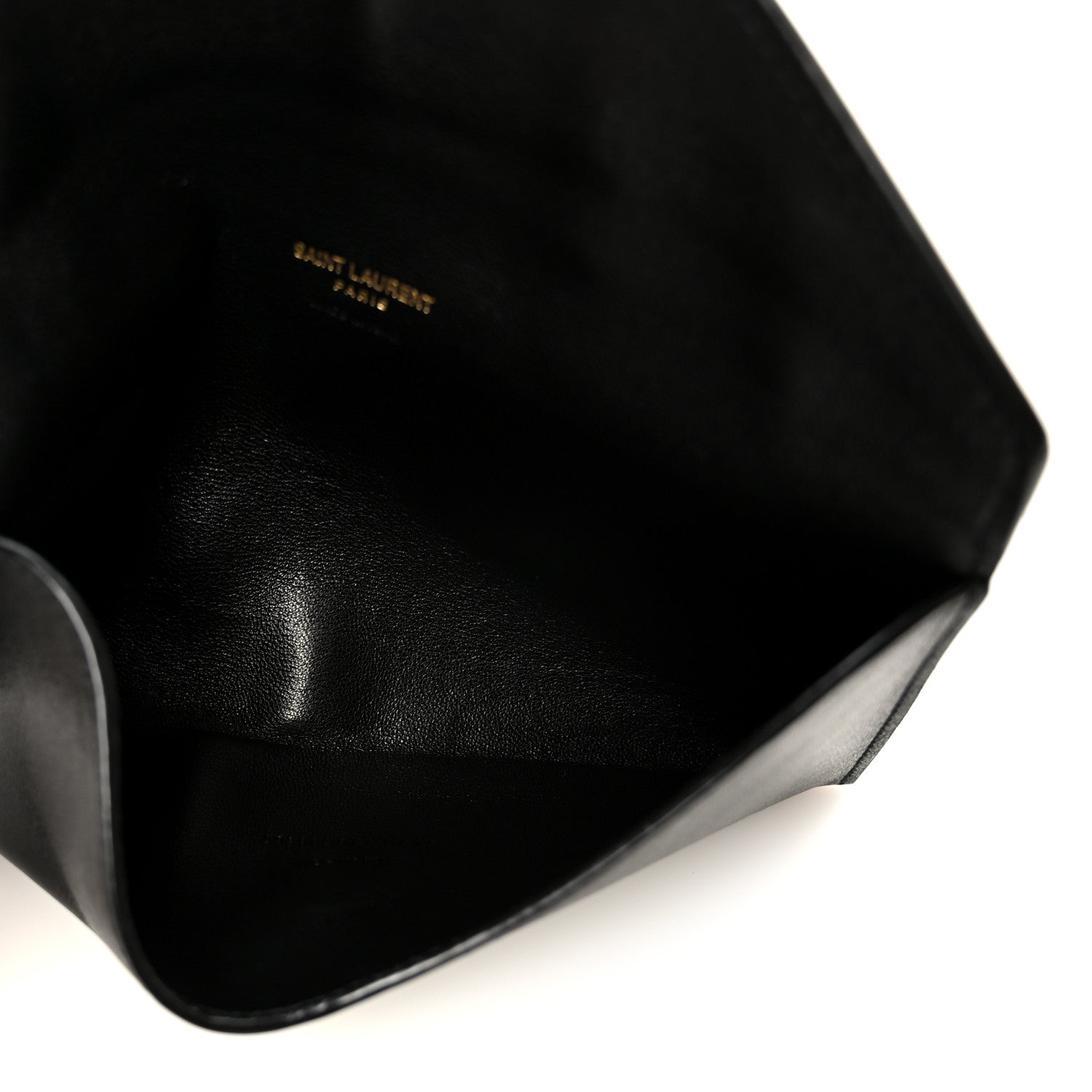 Saint Laurent Lambskin Chevron Quilted Large LouLou Shoulder Bag Black