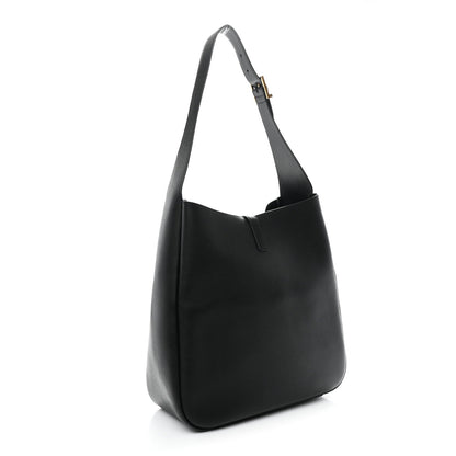 Saint Laurent Supple Calfskin Large Le 5 A 7 Soft Hobo Black