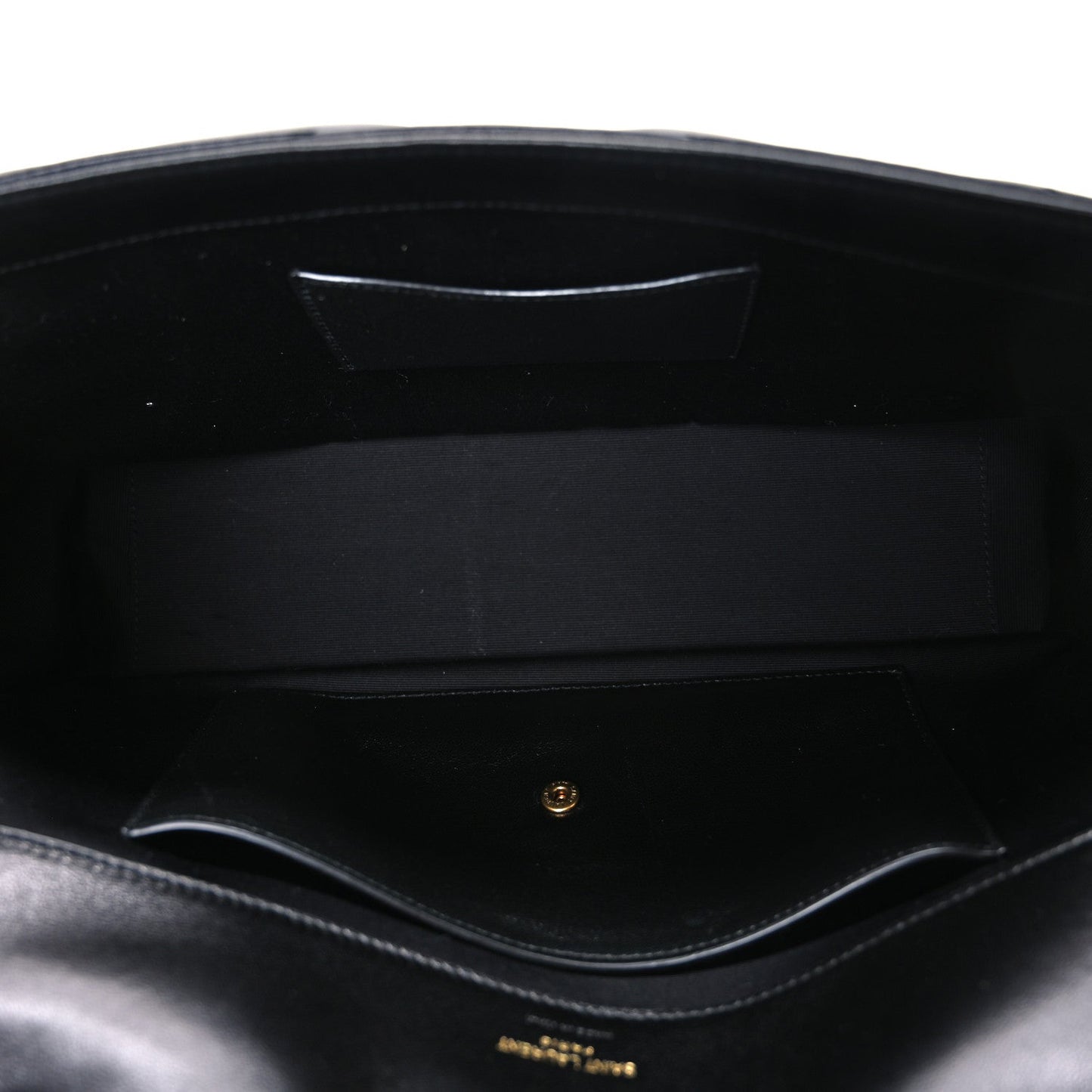 Saint Laurent Lambskin Chevron Quilted Medium Loulou Shoulder Bag Black