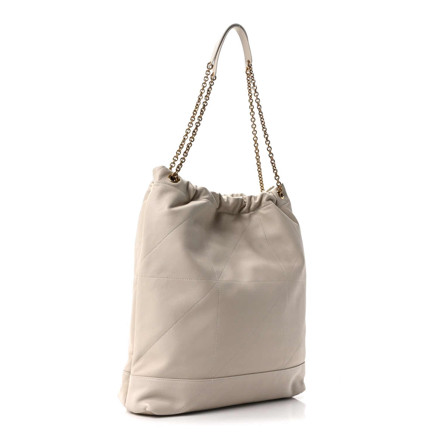 SAINT LAURENT Lambskin Matelasse Large Jamie Pochon Crema Soft