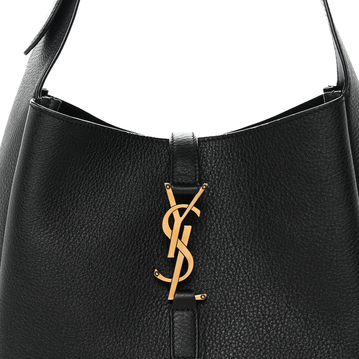 Saint Laurent Supple Calfskin Small Le 5 A 7 Soft Hobo Black