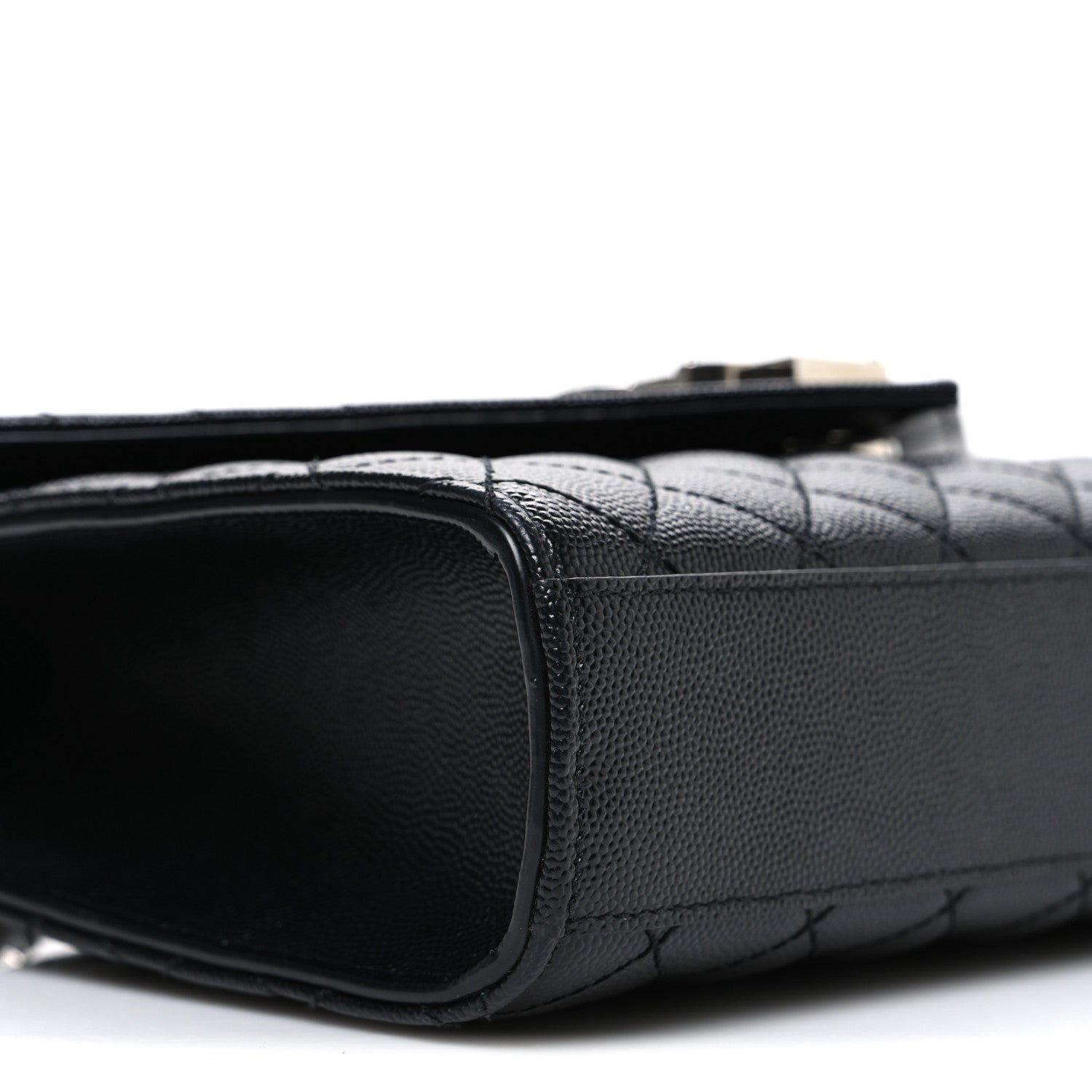Saint Laurent Grain De Poudre Textured Mixed Matelasse Triquilt Medium Monogram Satchel